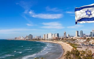 Tel Aviv skyline and coast.