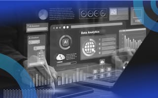 A visual representation of a data analytics setup for AI