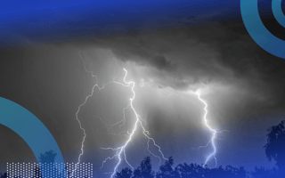 A thunderstorm with dark clouds