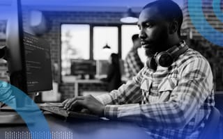 Developer writing in JavaScript