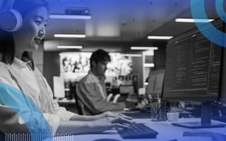 software developer writing JavaScript code