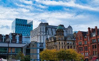 Modern and traditional architecture in Manchester