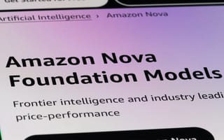 A photo of a page on Amazon's website about the Amazon Nova foundation models