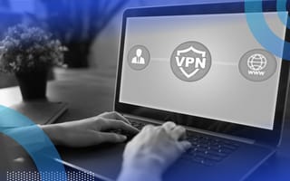 Person signing into VPN on computer.