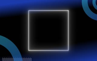 The outline of a neon square on a black background.