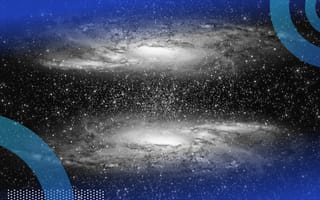 Two universes mirroring each other in space.