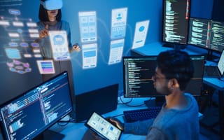 Developers work on vr platform.