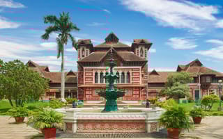 A mansion in Trivandrum, Kerala is pictured.