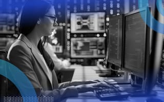 IT professional managing systems on computer