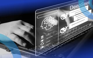 Developer working with DeepSeek on computer