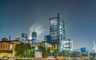 A steel plant in Jamshedpur is pictured.