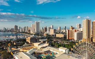 Manila is pictured from the air.