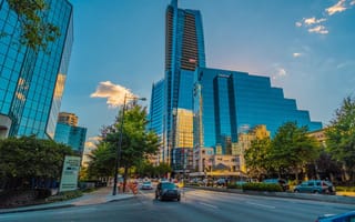 A street in Atlanta is shown.