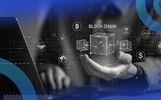 blockchain security concept person completing transaction