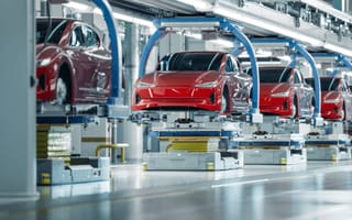 Automation system manufactures electric vehicles.
