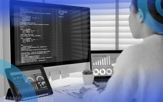 data scientist writing code