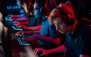 E-sports team in a tournament.