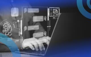 Developer using generative ai on laptop