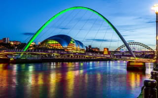 Newcastle coast at night