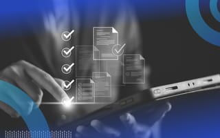 A worker checks boxes on a checklist on a tablet