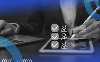 A professional works through a checklist on a tablet