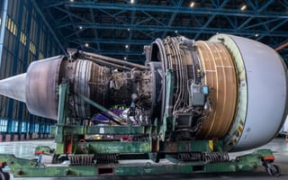 Aircraft components being repaired.
