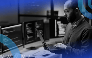 Cybersecurity Analyst reviewing a threat