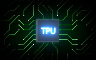 Image of letters "TPU" on a black background with green lines.