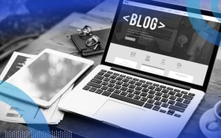A laptop with a blog open on it