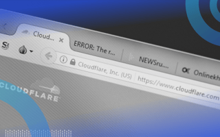 A browser showing the Cloudflare logo
