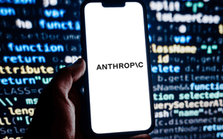 Anthropic's logo is shown on a smartphone.