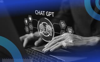 Developer using a ChatGPT interface with overlay