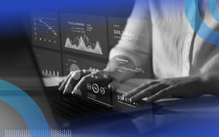 Data scientist reviewing data dashboard