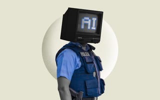 illustration of robot cop