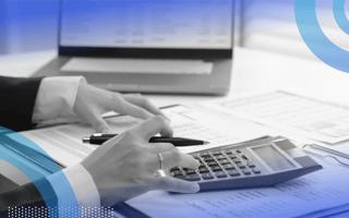 An accountant uses a calculator
