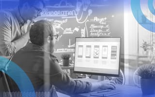 team of developers working on a mobile app