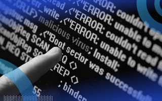 Lines of computer code with malicious viruses