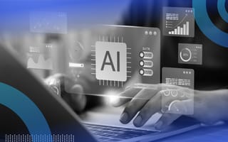 Person using an agentic AI tool with ai overlay