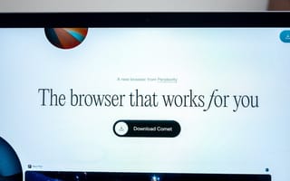 A photo of Perplexity's website announcing the launch of Comet.