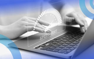 Data scientist measuring data velocity with speedometer