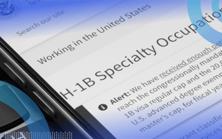 A screenshot of an H-1B visa application