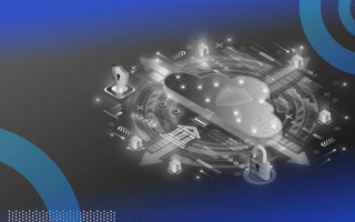 An image of a cloud with security icons