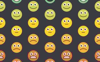 Various face emojis, PIP illustration