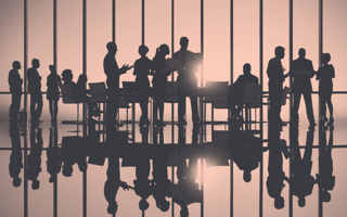 Group of people meeting.