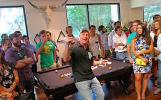 Banksy art, stuffed ostriches, and a mahogany slide: theChive's Austin office