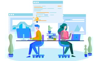 code collaboration illustration