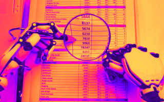 robot doing finances