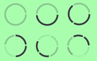 Arrows forming cycles.