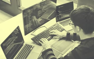 person programming