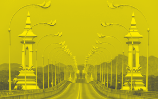 3rd Thai - Lao friendship bridge across mekong river in Nakhon Phanom Thailand